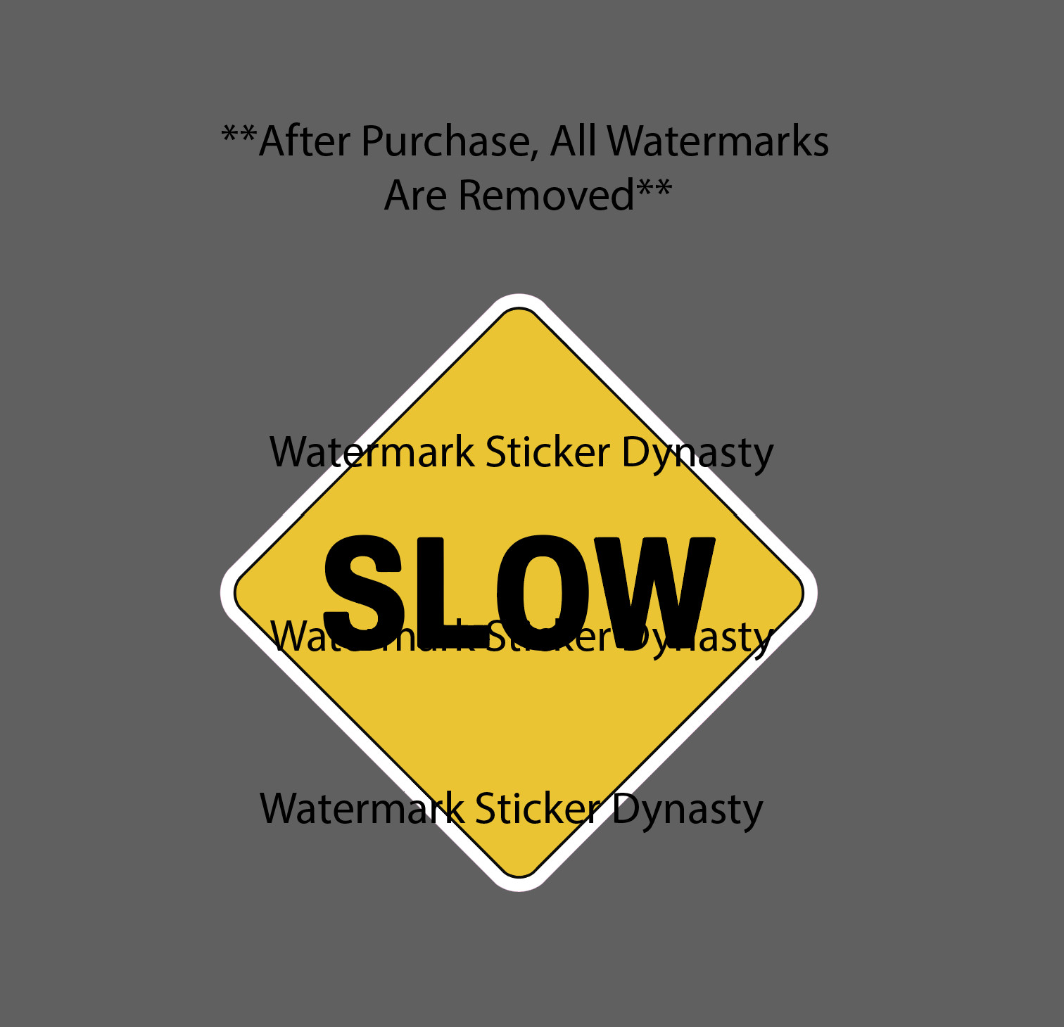 Slow Sign Sticker Waterproof Decal Caution Warning Beware Car Truck Gift NEW