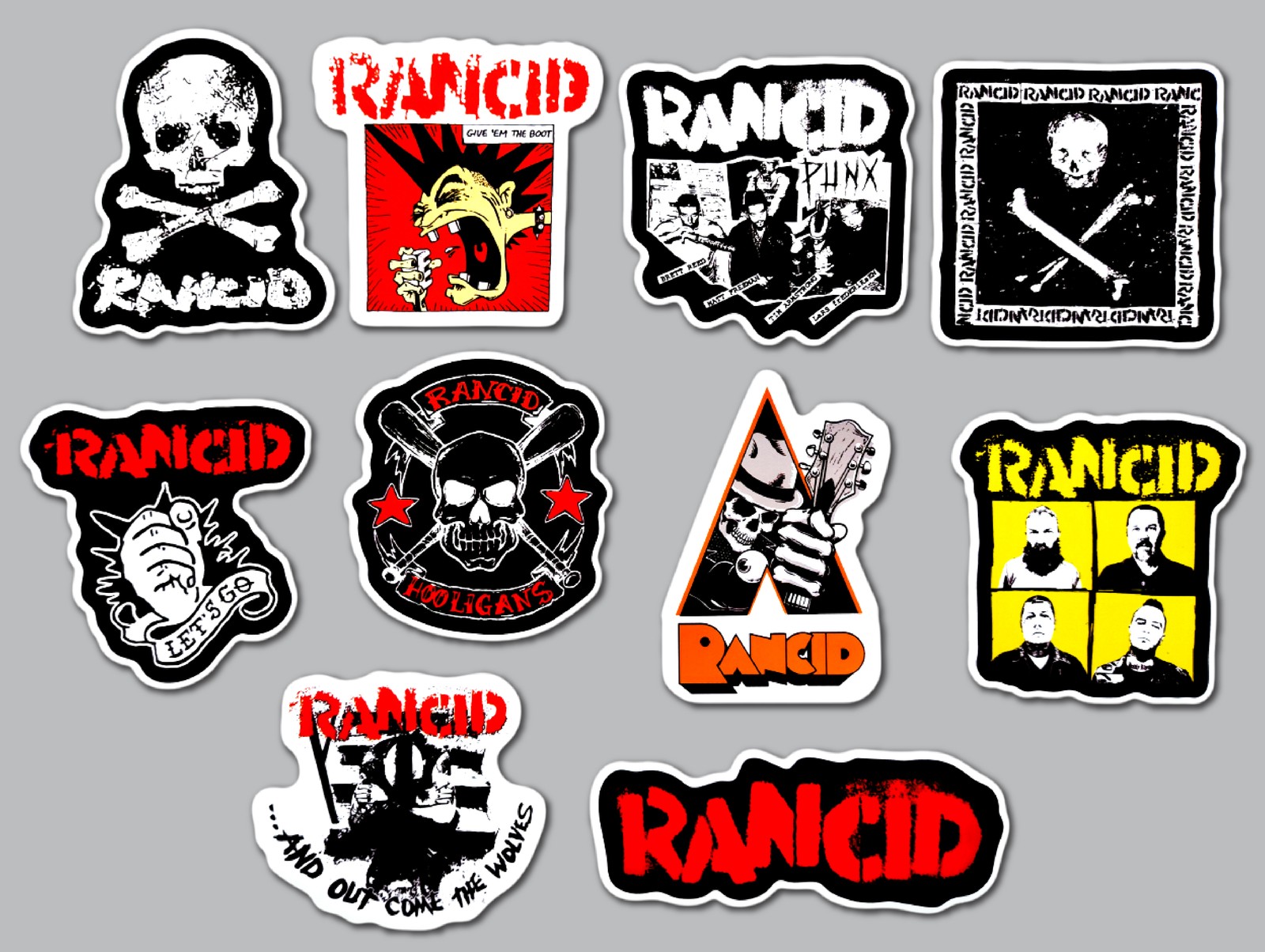 Rancid Vinyl Sticker Lot (10 Stickers) ska punk operation ivy nofx bad religion