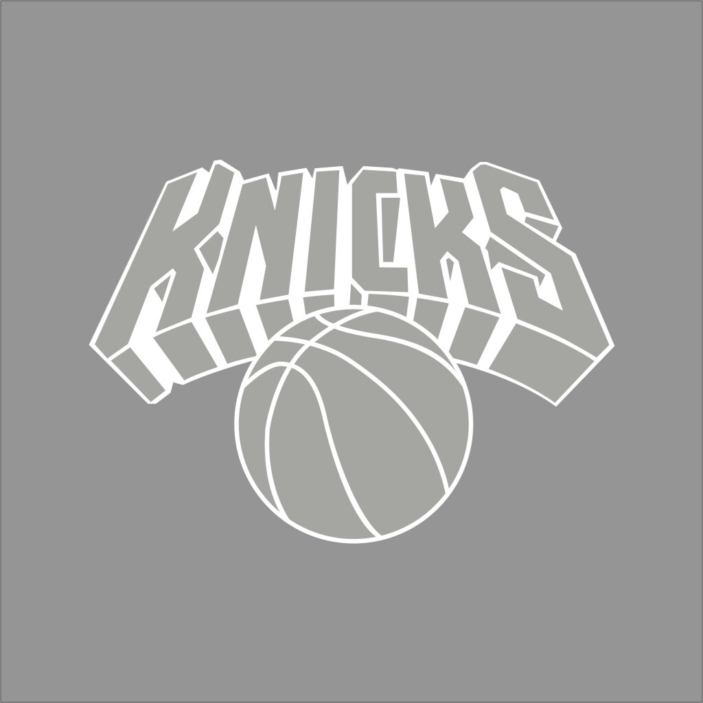 New York Knicks #2 NBA Team Logo 1 Color Vinyl Decal Car Window Wall
