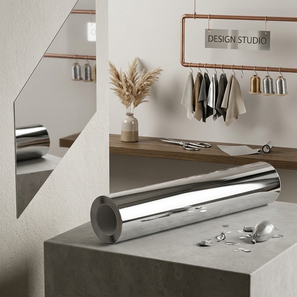 Reflective PVC Mirror Sticker 30 cm x 200 cm for Cabinets Countertops Doors DIY