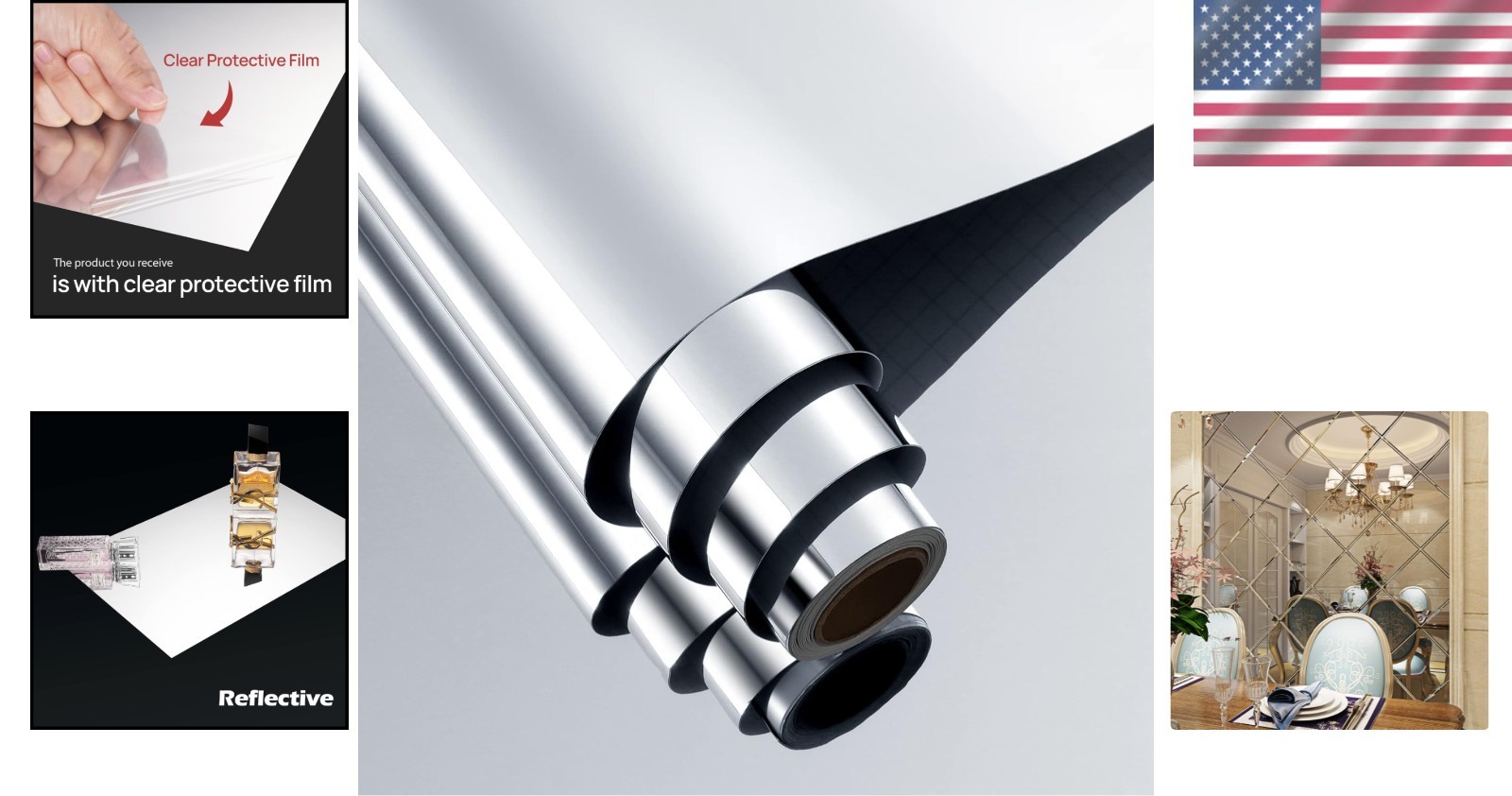 Innovative 12″x78.8″ Peel and Stick Mirror Roll – Perfect for Parties & Decor