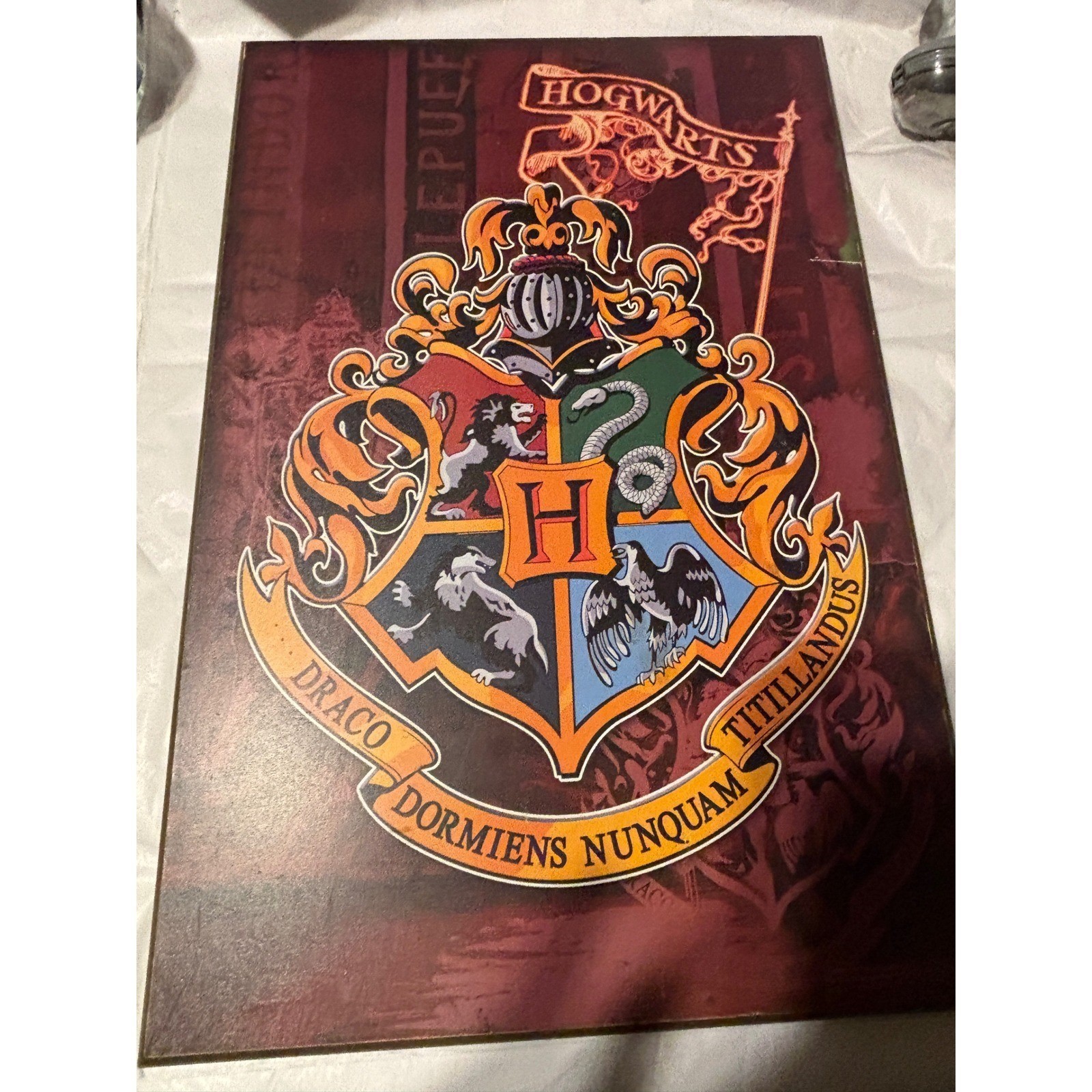 Harry Potter Hogwarts Crest Wood Decor Wall Art Sign Wizarding World