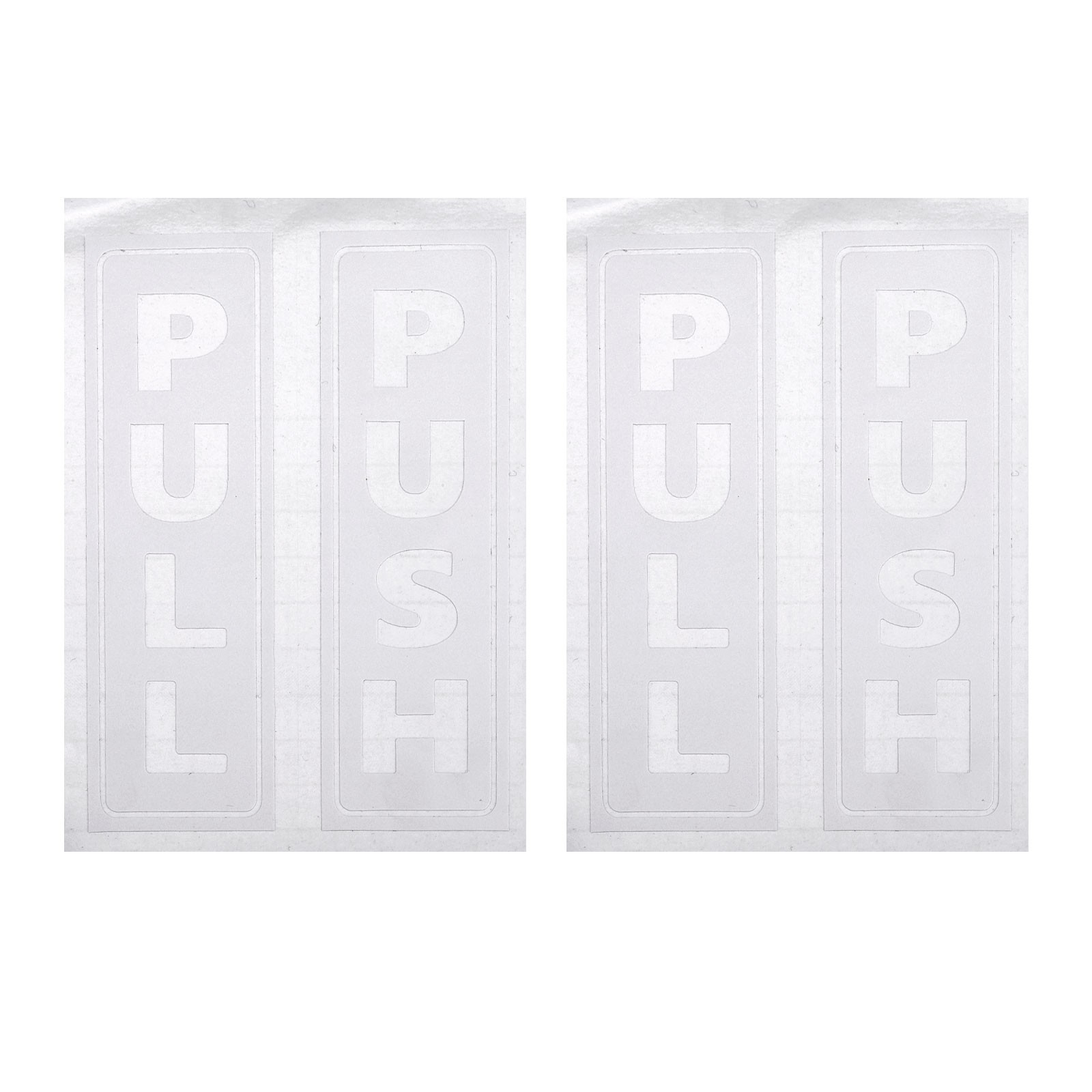 2Set 2″x5″ PVC Adhesive Vertical Push Pull Door Sign White