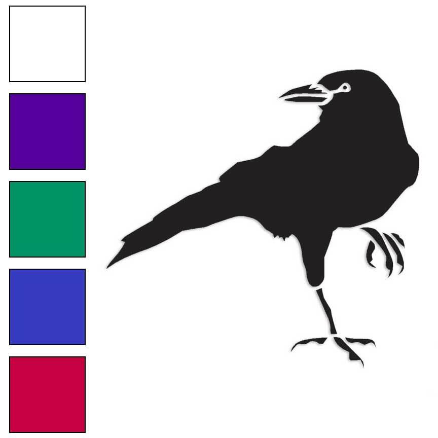 Crow Raven Blackbird, Vinyl Decal Sticker, Multiple Colors & Sizes #186