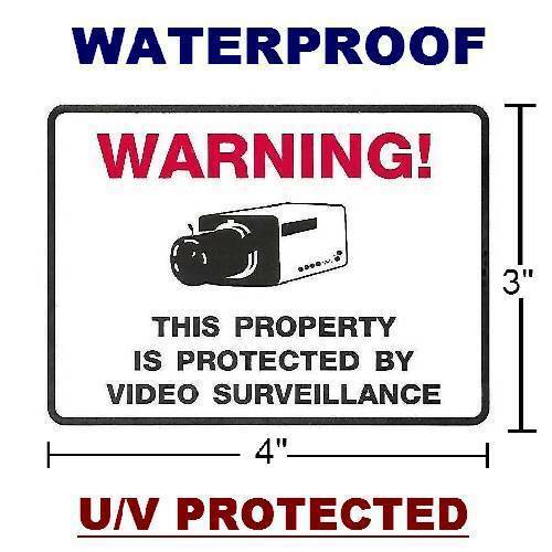 BRINKS HOME SECURITY+CAMERA WINDOW WARNING STICKERS 4 DECALS SIGNS 99 CENT