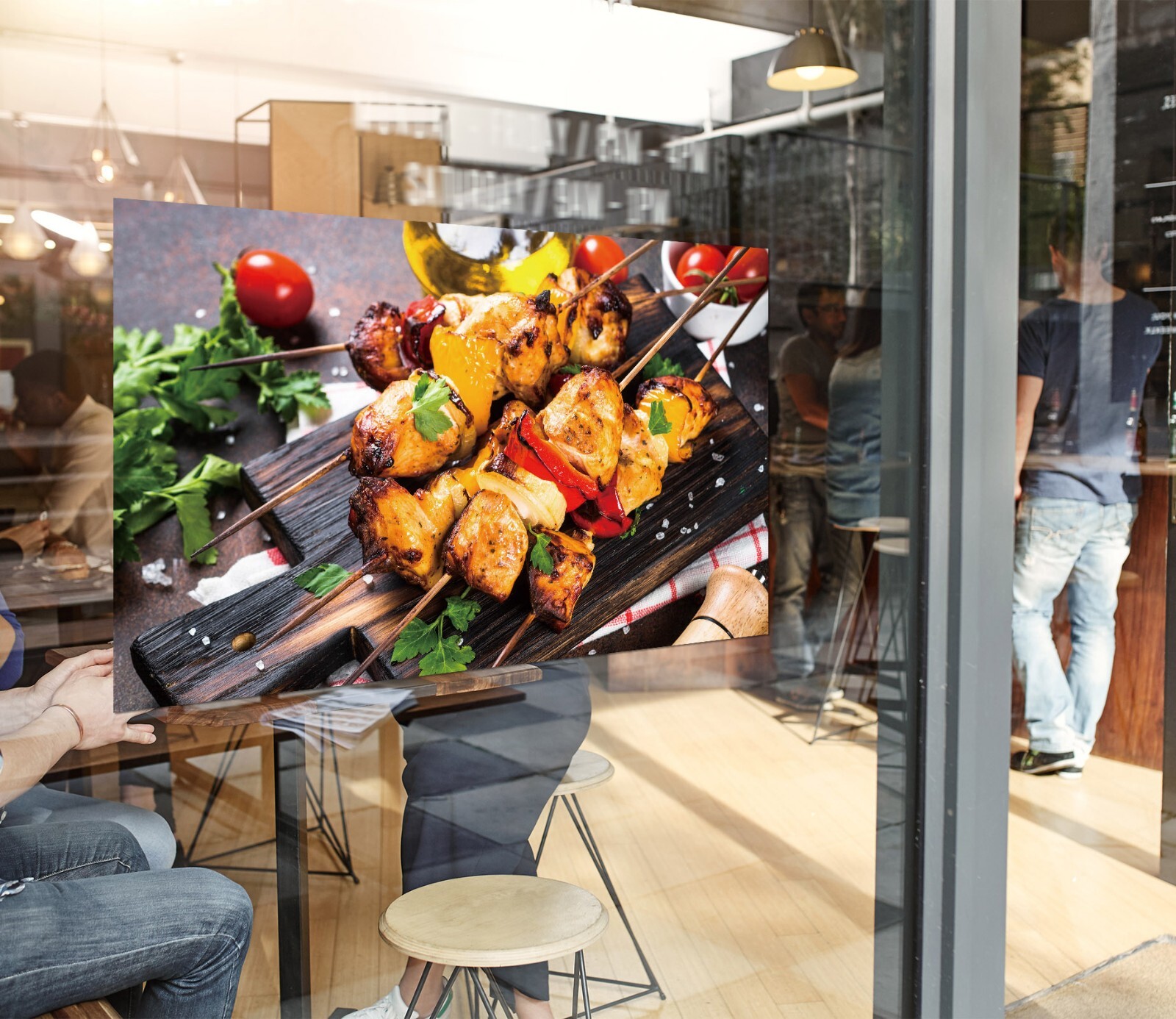 3D Grill Kebab Shop BBQ O1631 Window Stickers Vinyl Wallpaper Wall Murals Fay