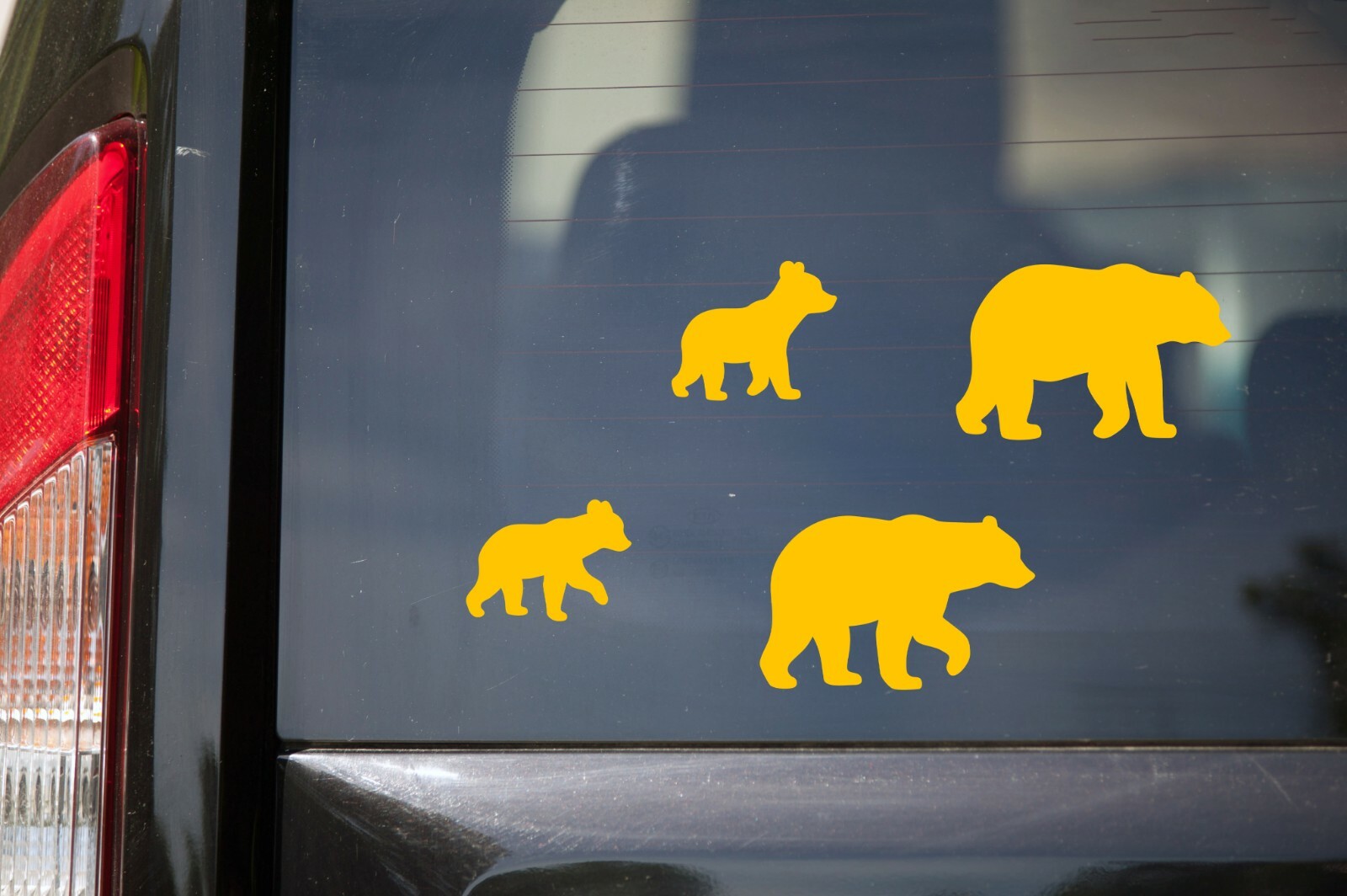 Bear Family Vinyl Decal Set V3 – Mama Papa Grizzly Kodiak – Die Cut Stickers