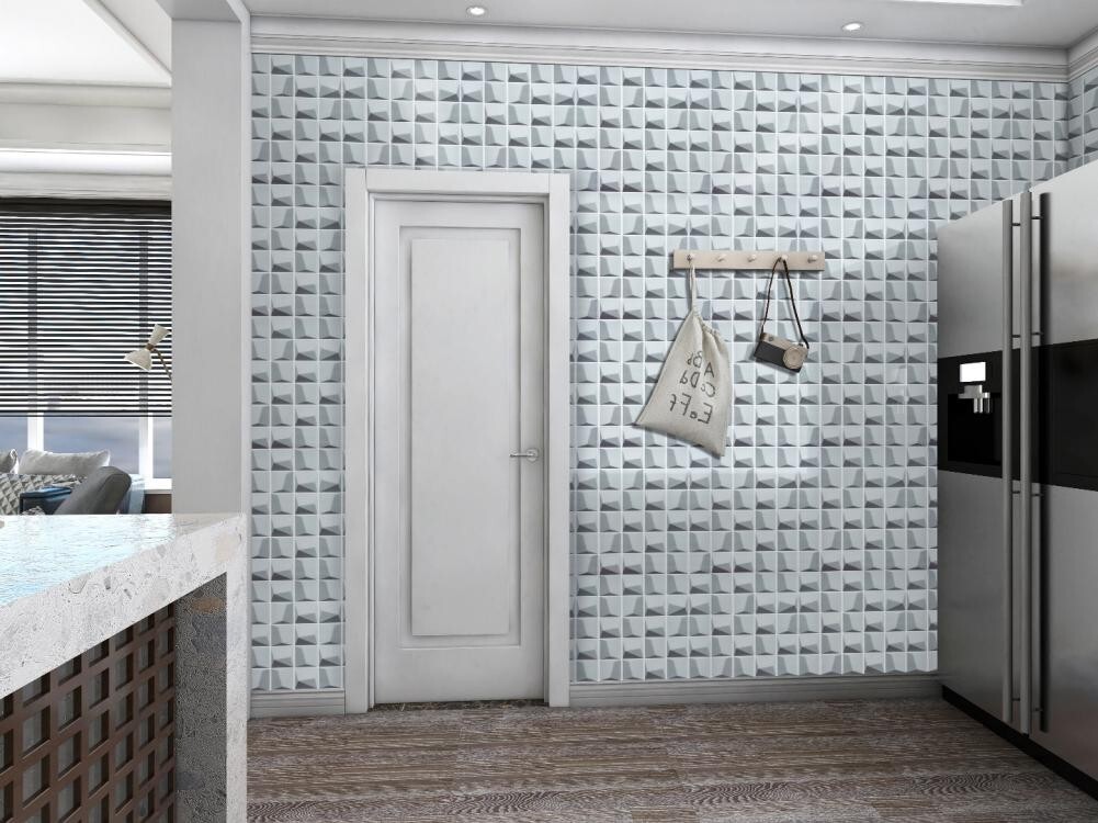 5PCS 3D PU Wall Stickers – Self-Adhesive Waterproof Panels for Home Decor