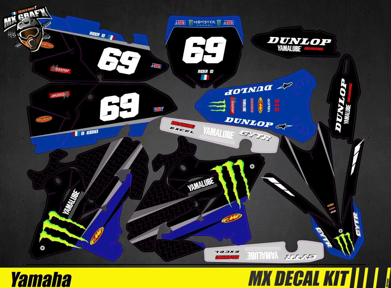 Motorcycle Decal Kit For Yamaha YZF – Dylan FERRANDIS Replica