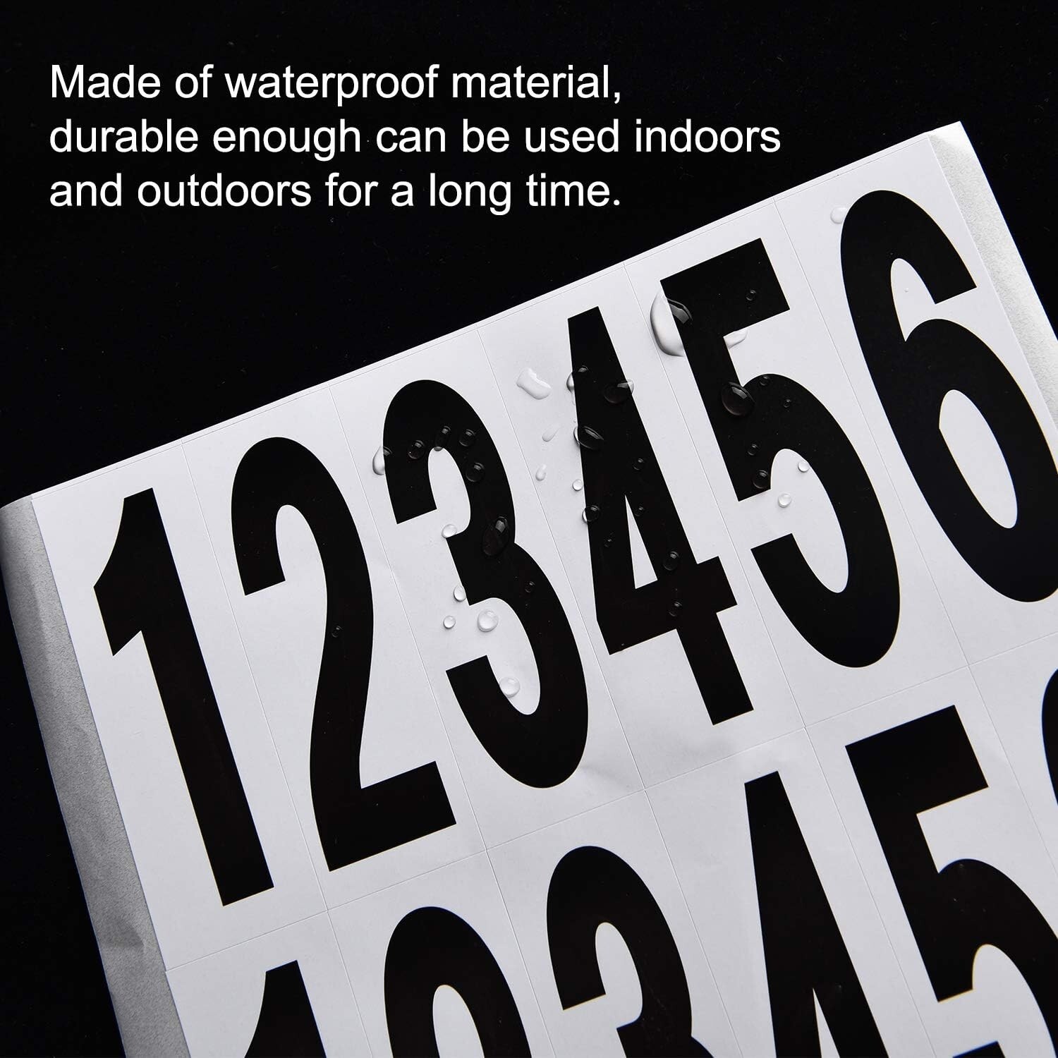 10 Sheets Mailbox Numbers and Letters Stickers for Outside Stick on Black Vinyl