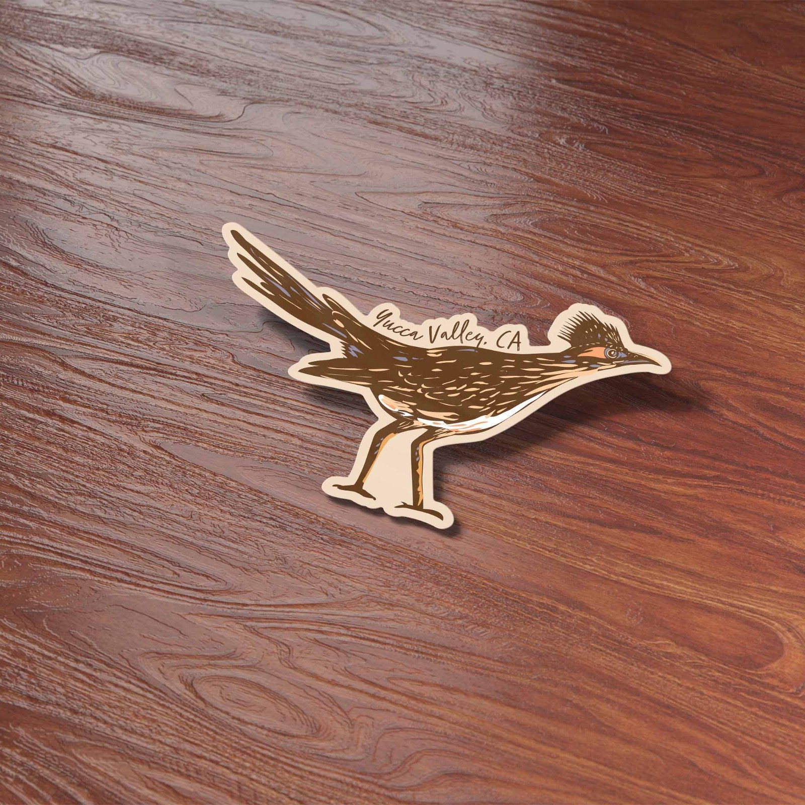 Yucca Valley Roadrunner Sticker – Southern California Bird Decal for Laptop