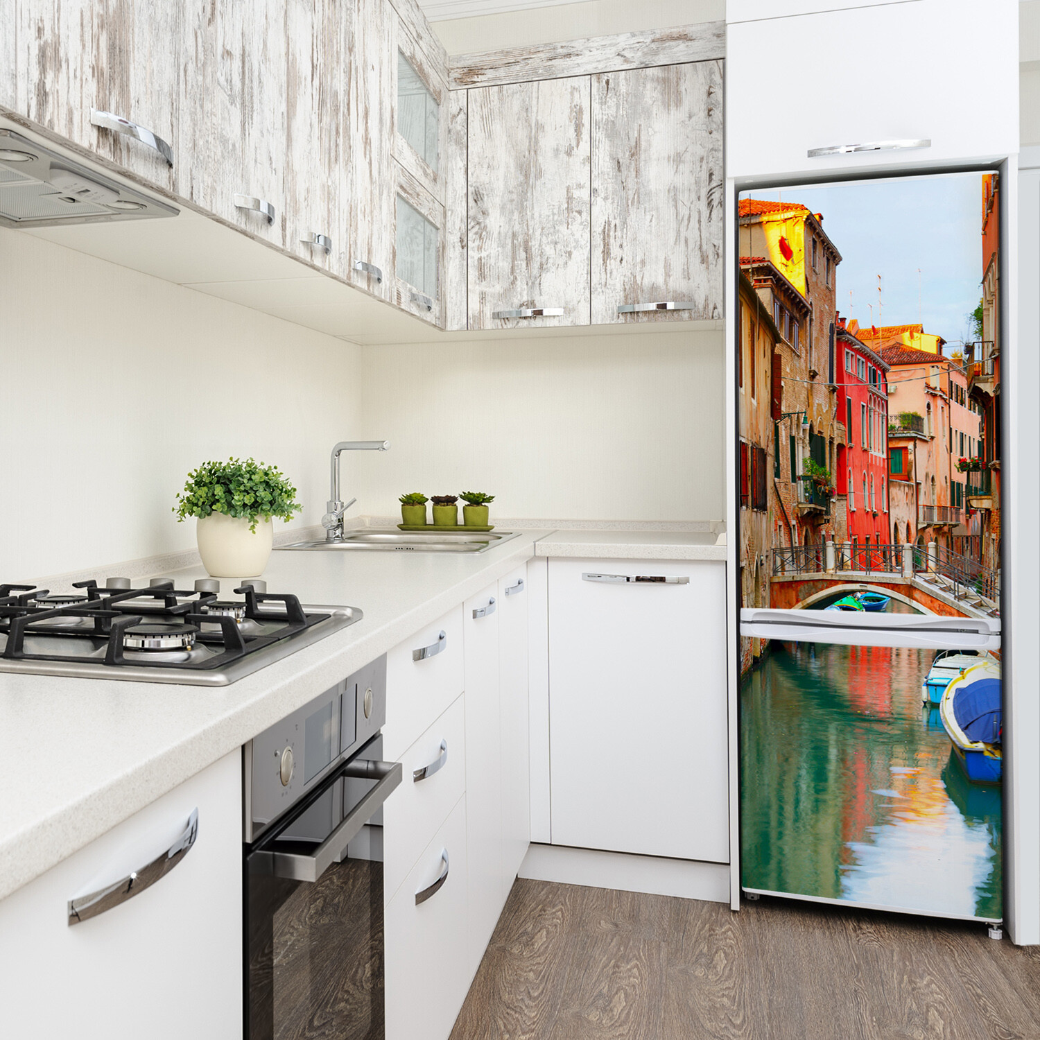 Magnet Sticker Refrigerator removable Peel & Stick Architecture Venice Italy