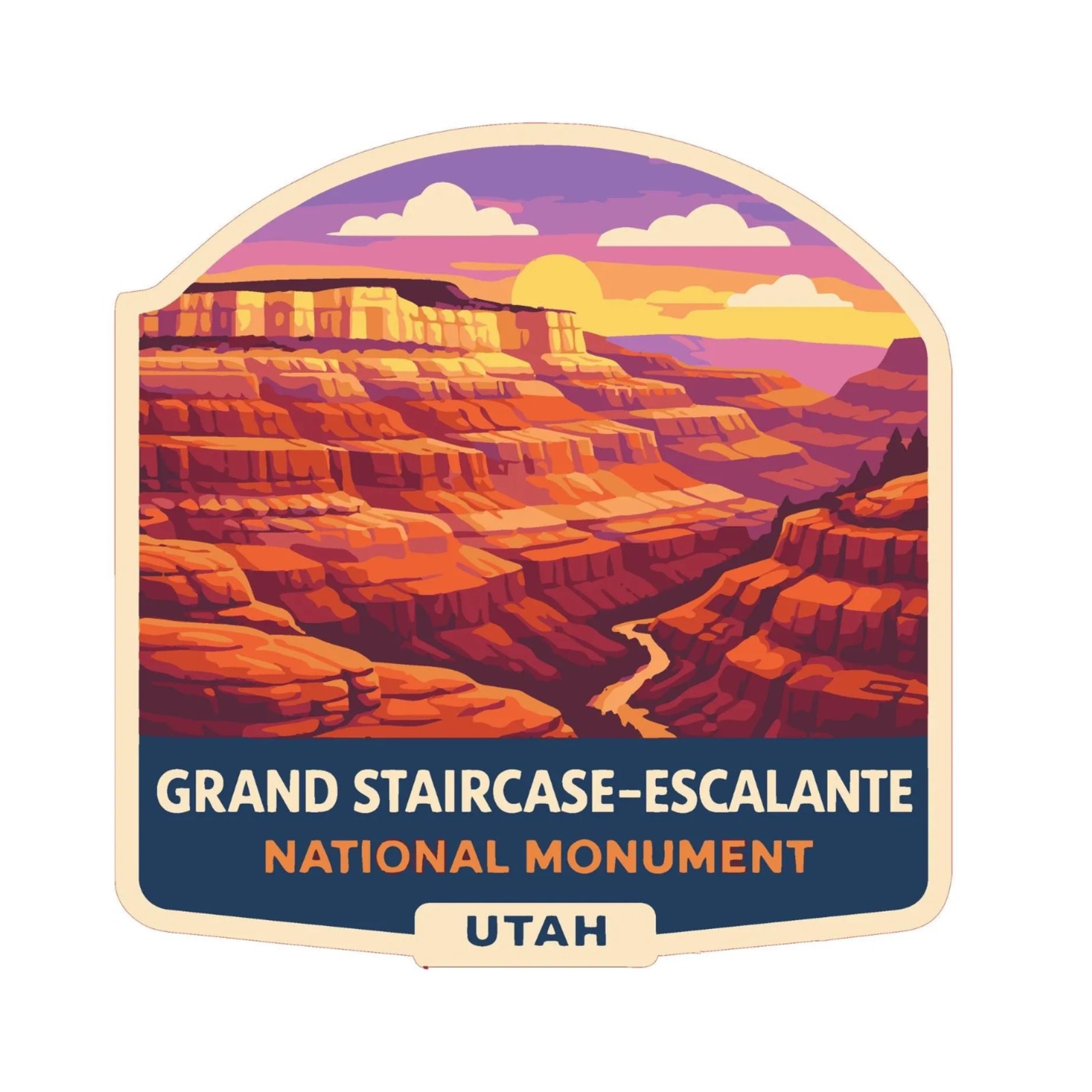 Grand Staircase–Escalante Utah Sticker Decal Vinyl Die-Cut US National Monuments
