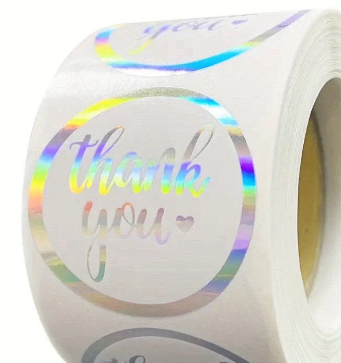 500 Shimmery Thank You Stickers – Spread Gratitude
