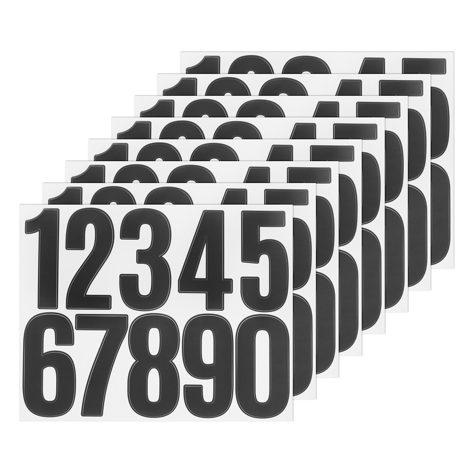10-Sheets Numbers Stickers, 3″ Vinyl 0-9 Number Stickers[100pcs, Black]