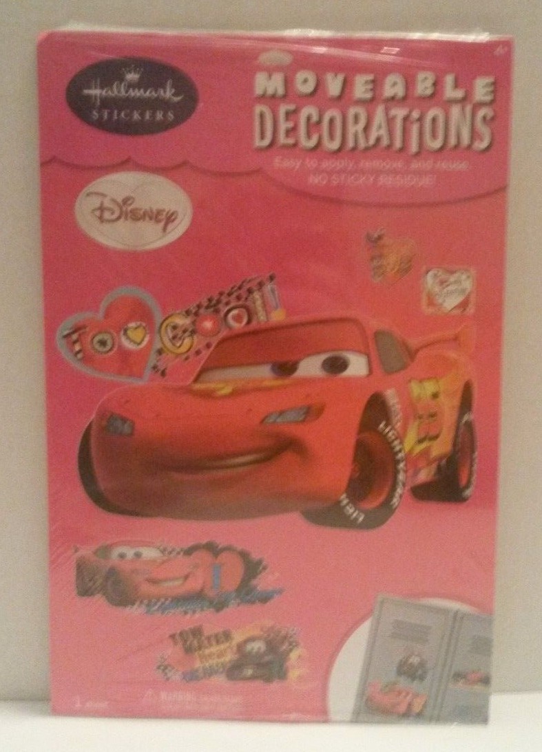 Hallmark Stickers Disney Pixar Cars MOVEABLE DECORATIONS – Sealed NEW