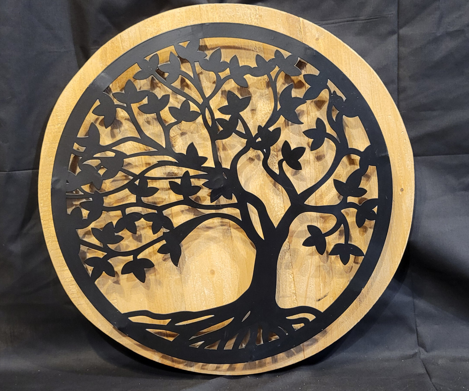 Round Tree Metal and Wood Wall Decor, Plow and Hearth #6AWD773