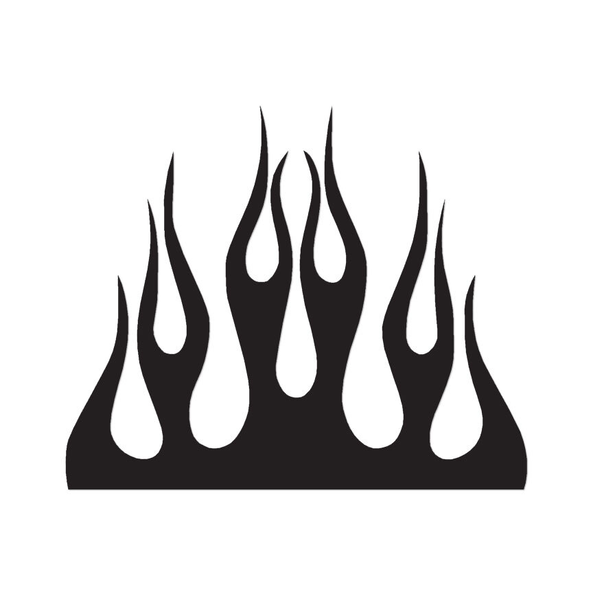 Fire Splash Flames – Vinyl Decal Sticker – Multiple Color & Sizes – ebn1331
