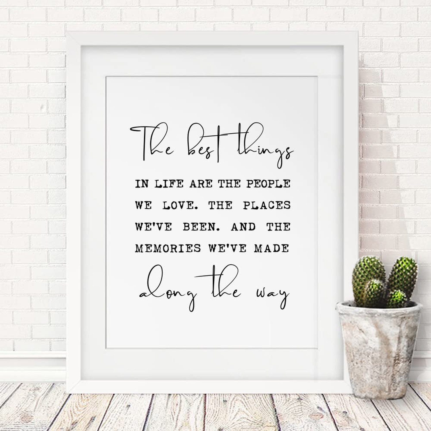 The Best Things In Life Wall Art Inspirational Quote Gift for Family Best Fri…