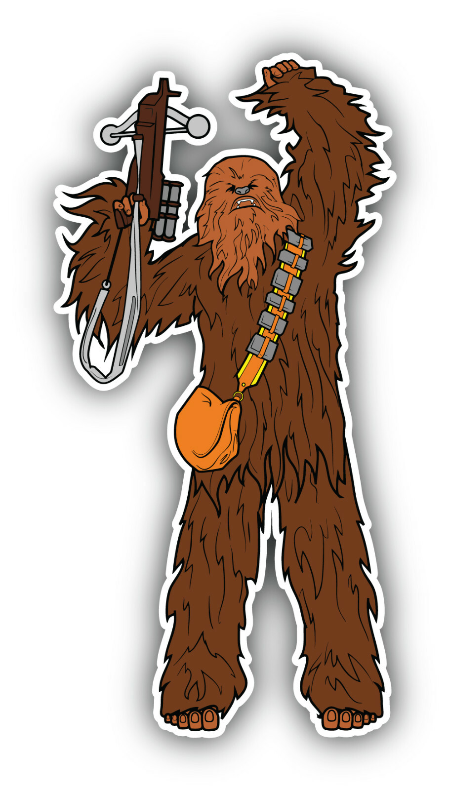 Star Wars Cartoon Chewbacca Sticker Bumper Decal – »SIZES»