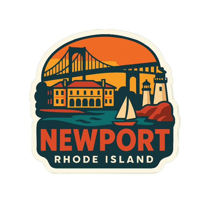 Newport Rhode Island Sticker Decal Vinyl Die-Cut City Skyline Landmark Design