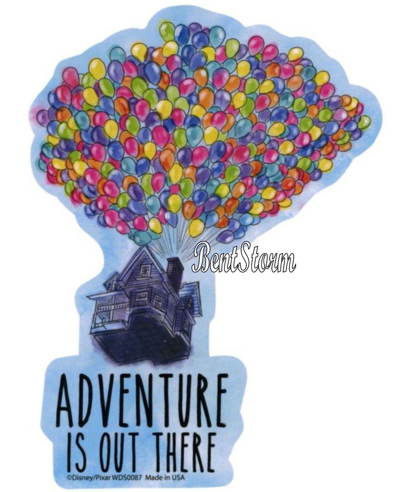 Disney UP Balloons Carl House Wall Diecut Viny STICKER 4 3/8″ H x 3 1/4″ W NEW