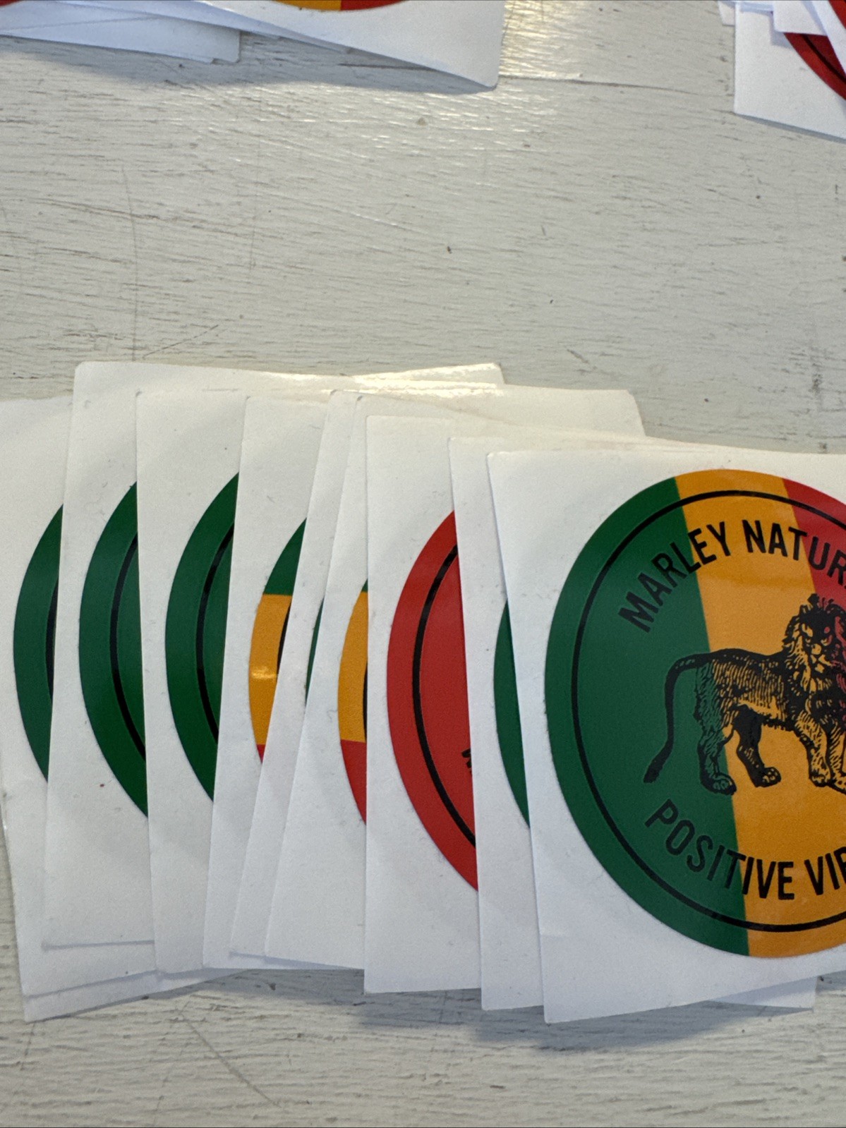 Marley Natural Sticker Green Yellow Red Lion Logo Bob LOT of 10
