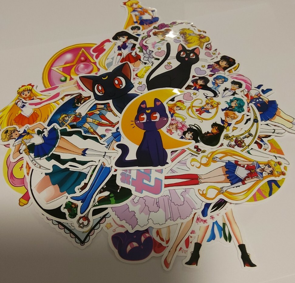 Sailor Moon Anime 50 pcs Stickers Game Vinyl Snowboard Skateboard laptop DECALS