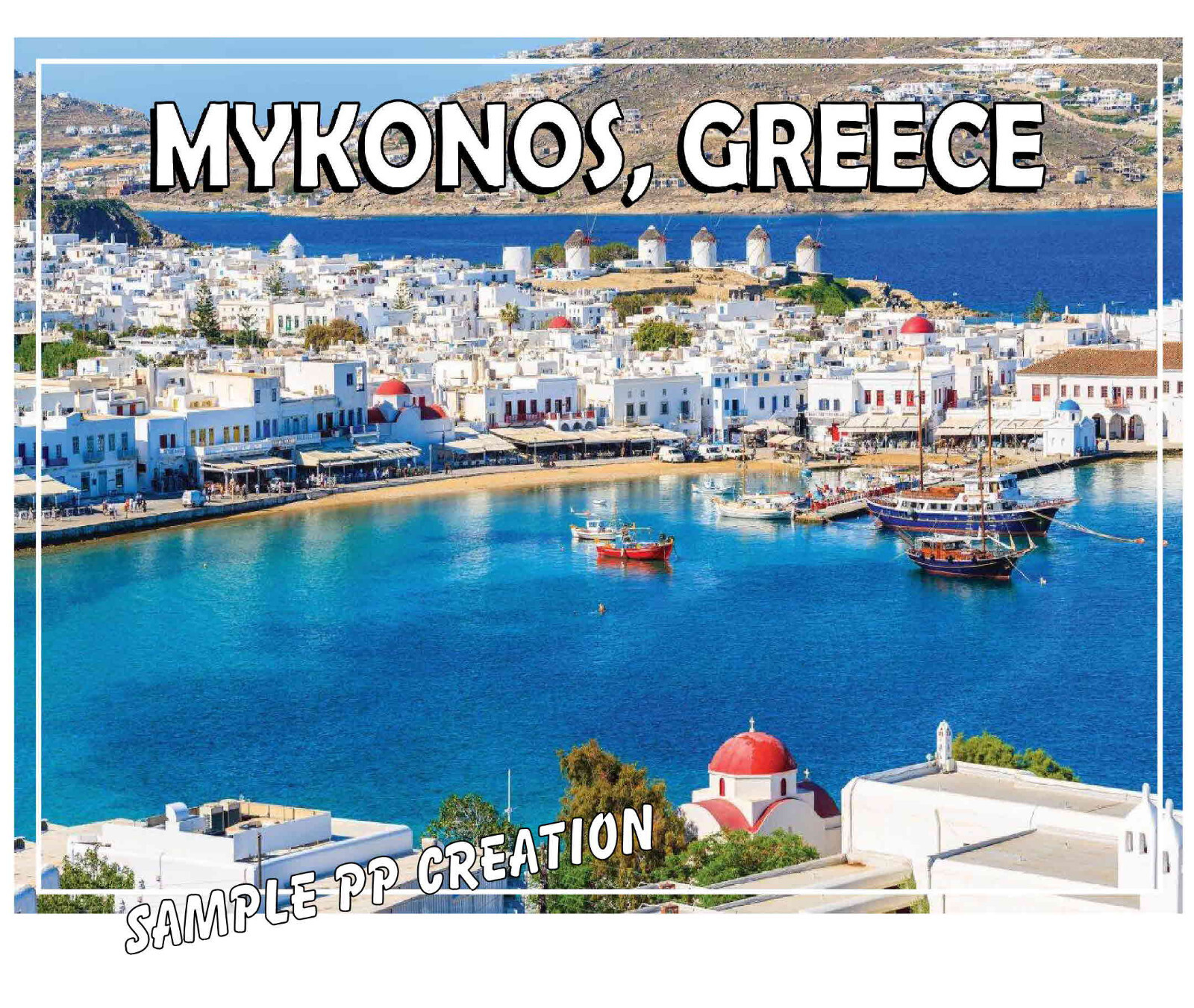 MYKONOS, GREECE PHOTO FRIDGE MAGNET 4 X 3 inches TRAVEL