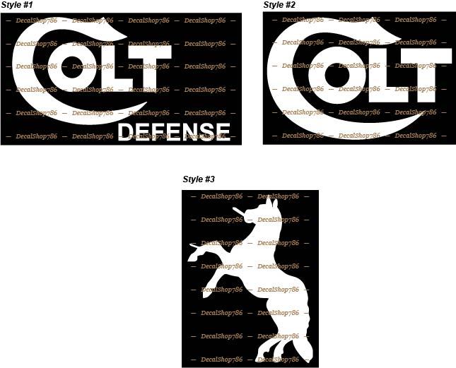 Colt Firearms – Outdoor Sports – Hunting – Vinyl Die-Cut Peel N’ Stick Decals