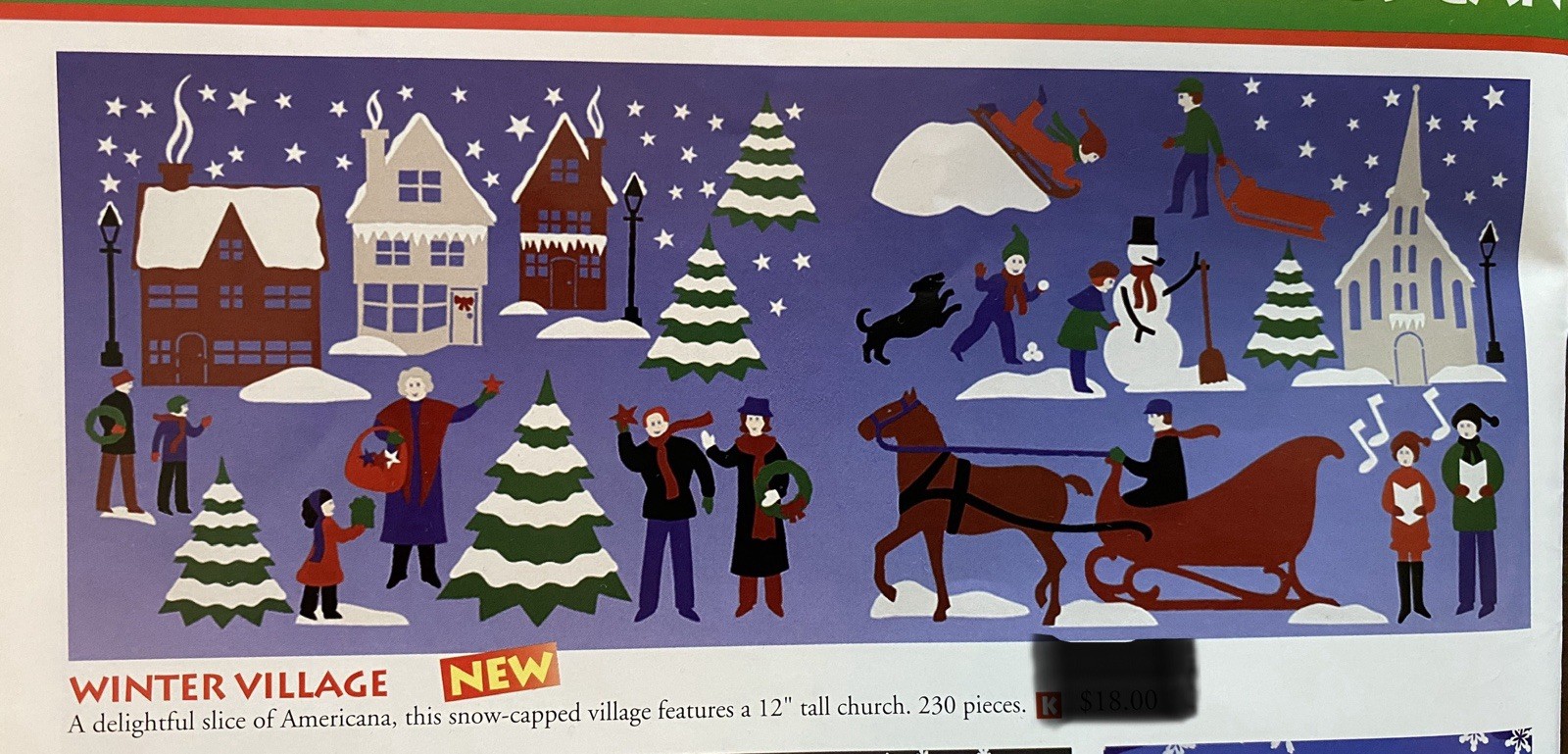 Christmas Winter Village 12” Church 225 Pcs Vintage Stik-EES Decals Window Cling