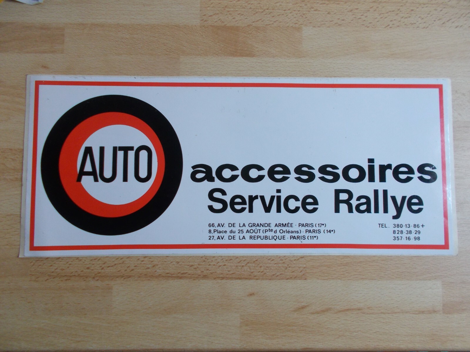 Large Sticker Auto Accessories Service Rally Paris 15 11/16in