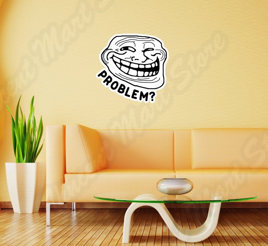 Internet Troll Face Trollface Trolling Wall Sticker Room Interior Decor 22″X22″