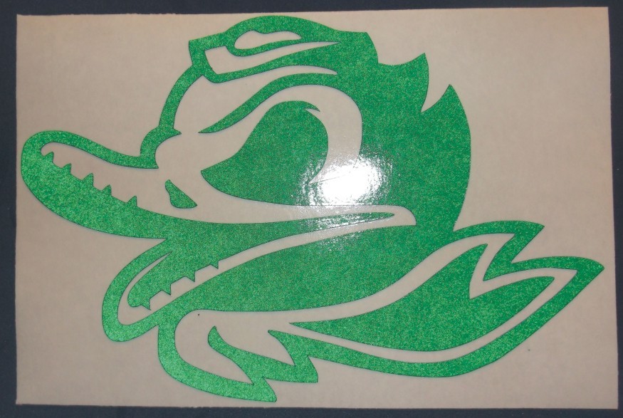 Oregon Ducks Combat Duck Decal Car Window.Sticker Vinyl 6 X 4 Inches