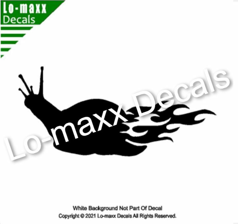 Flaming Snail Car SUV Truck Boat Window Home Decor Design Die Cut Vinyl Decal