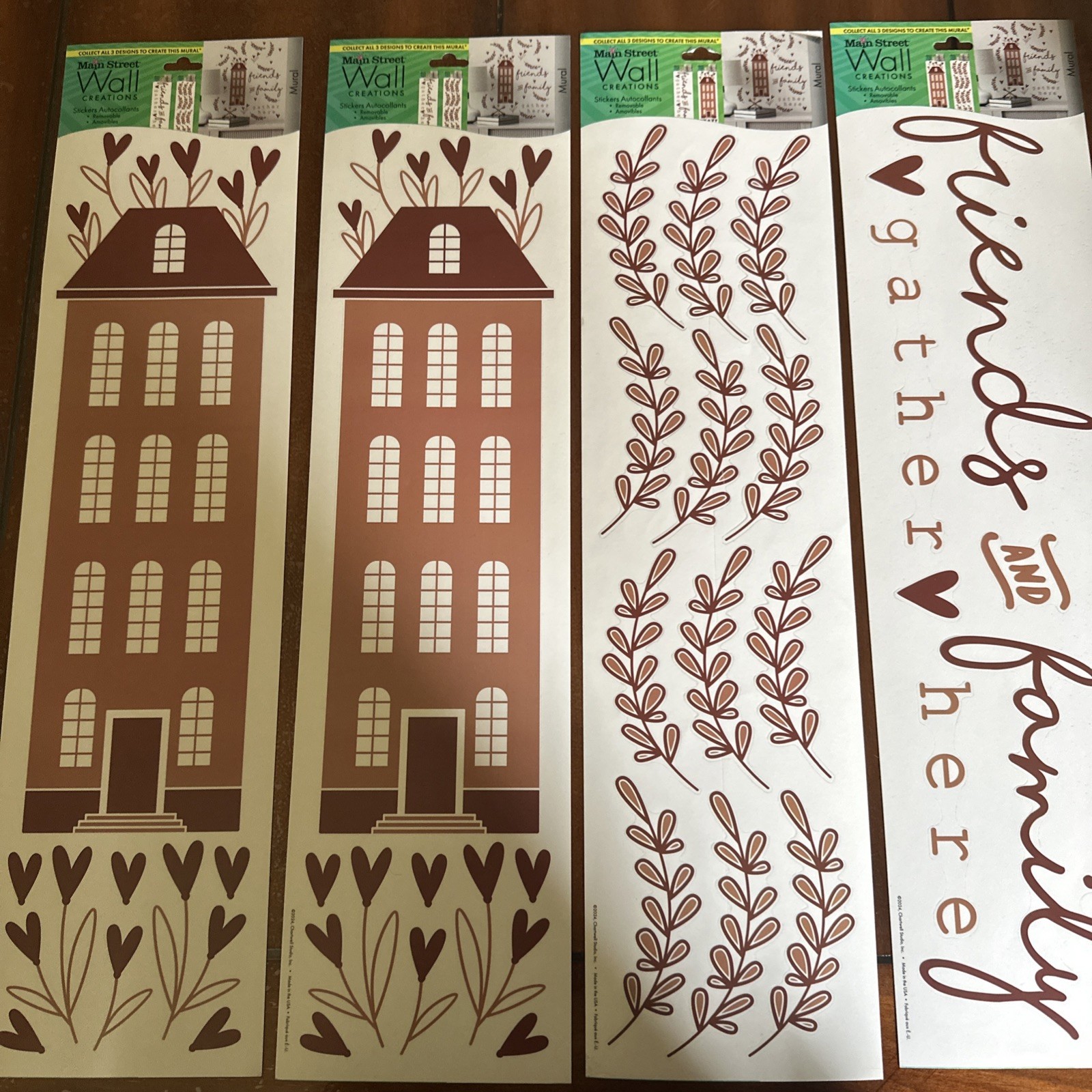 4 Main Street Wall Creations Wall Stickers Removable Decals Assorted Designs