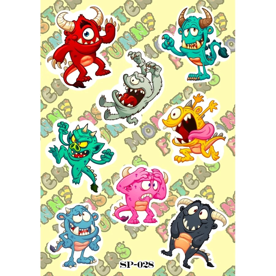 Cartoon Monsters Sticker Pack | Funny Cute Playful Colorful Kid-Friendly Emotes