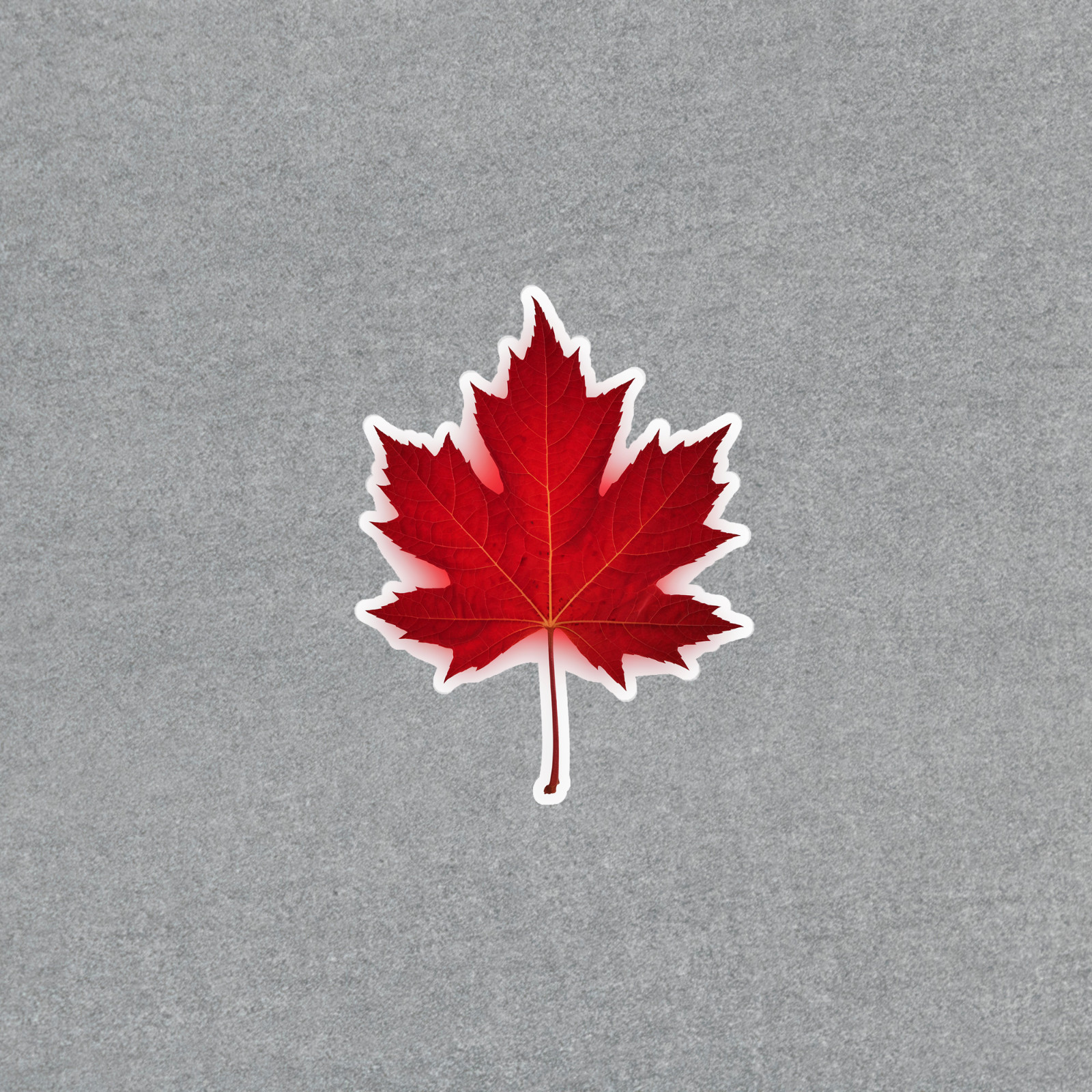 Vibrant Red Maple Leaf Sticker – Autumn Fall Decor – Seasonal Nature Art Decal #