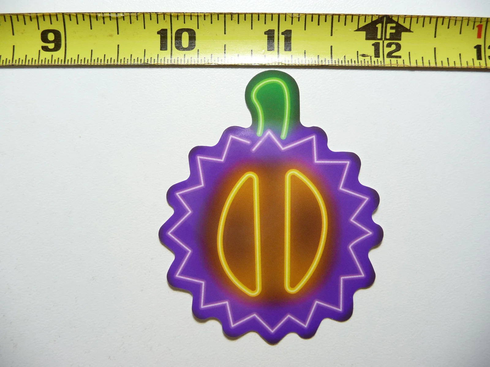 DURIAN FRUIT FOOD SMALL STICKER DECAL NEON STYLE FUN FUNNY SCRAPBOOKING