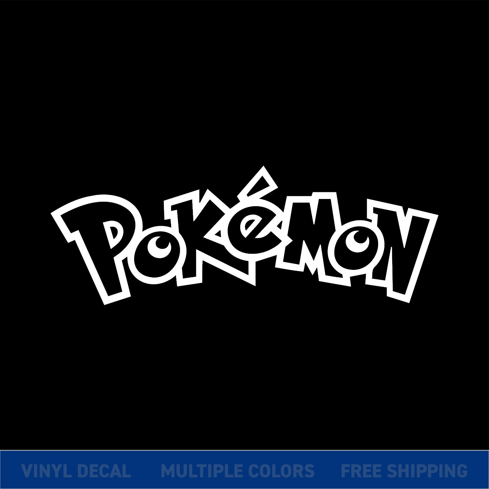 Pokemon Logo Vinyl Decal Waterproof Sticker Car Laptop Wall Multiple Sizes