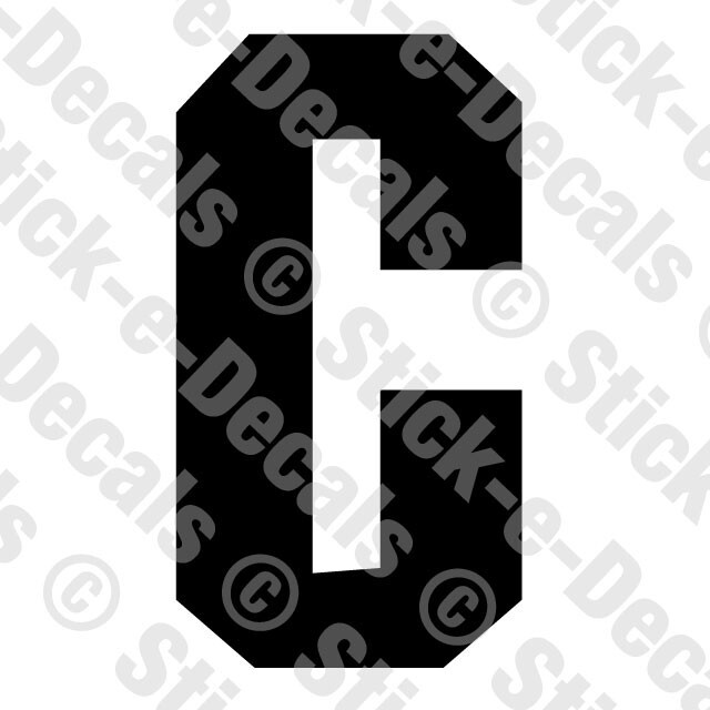 JERSEY LETTER C Vinyl Die Cut Decal Sticker Sport Athlete Alphabet Text – RSD