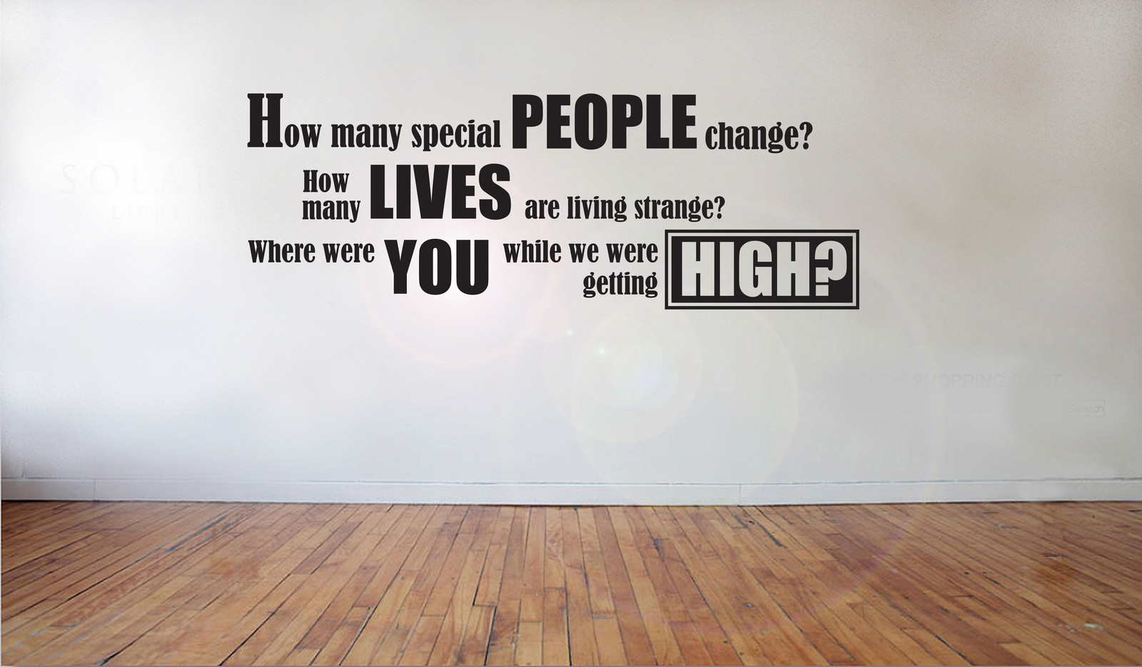 OASIS – CHAMPAGNE SUPERNOVA LYRICS – WALL STICKER DECAL TRANSFER