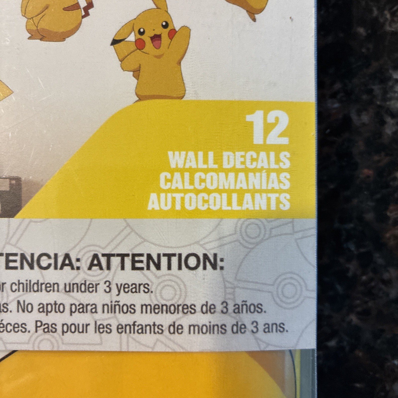 12pc Pokemon PIKACHU Removable & Repositionable Wall Decals! *New *Fast Shipping