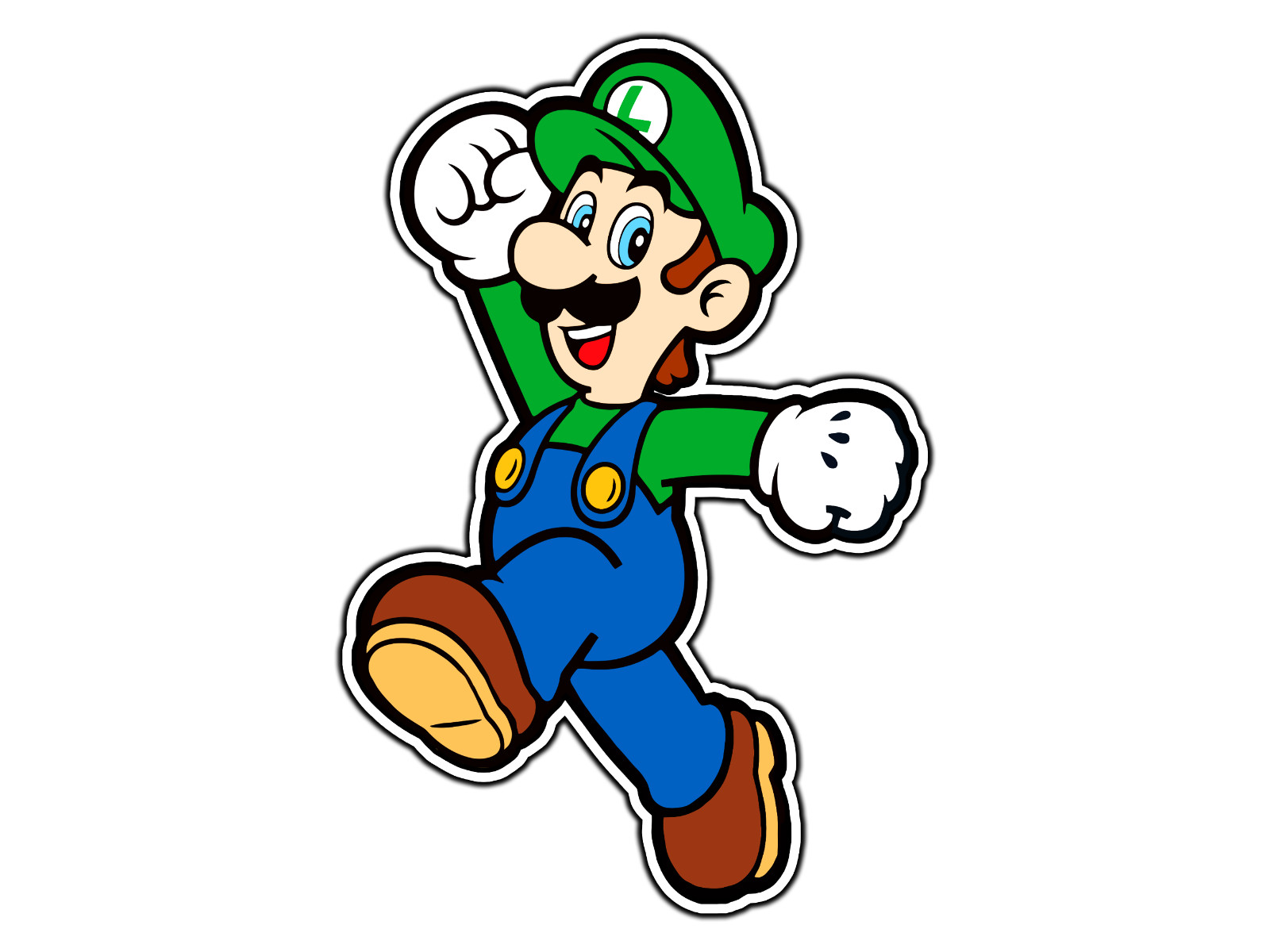 Luigi 2D Waterproof Vinyl Sticker Decal Die-Cut