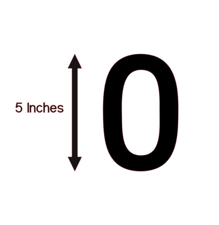 Large Number Stickers Mailbox Address 5″ Vinyl Decal Building House Business Car