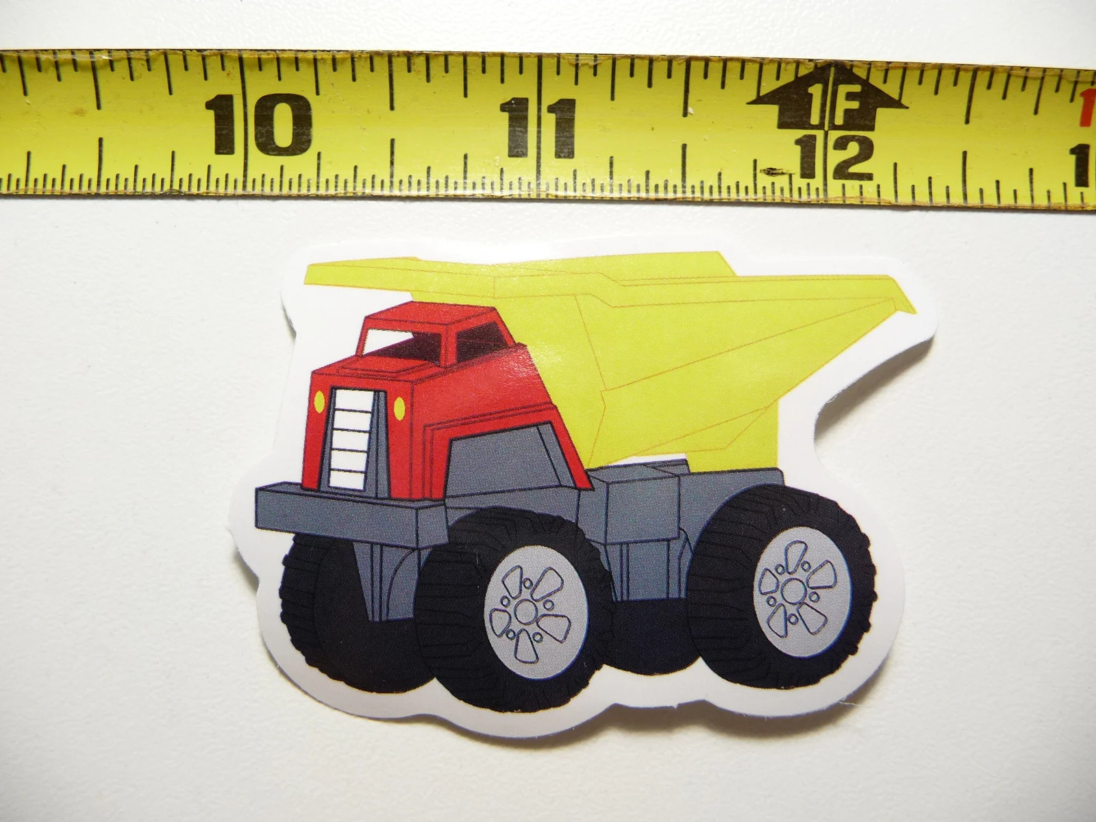 TOY MODEL DUMP TRUCK SMALL STICKER DECAL CONSTRUCTION MACHINERY FUNNY