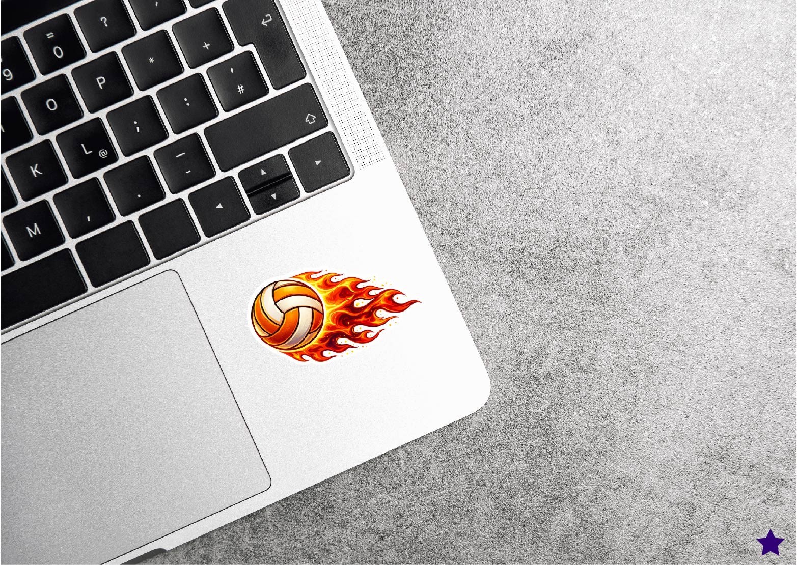 Volleyball Fire Decal Sticker Volley Ball Sports Kids School Team Bump Set Spike