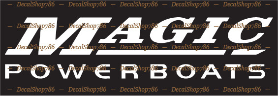 Magic Power Boats – Outdoor Sports – Vinyl Die-Cut Peel N’ Stick Decals/Stickers