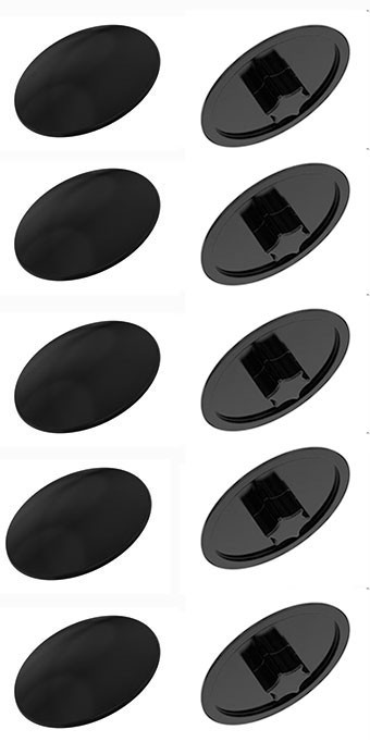 TORX Black 10x Screw Plastic Cap Covers Cabinet Furniture T10 to T40