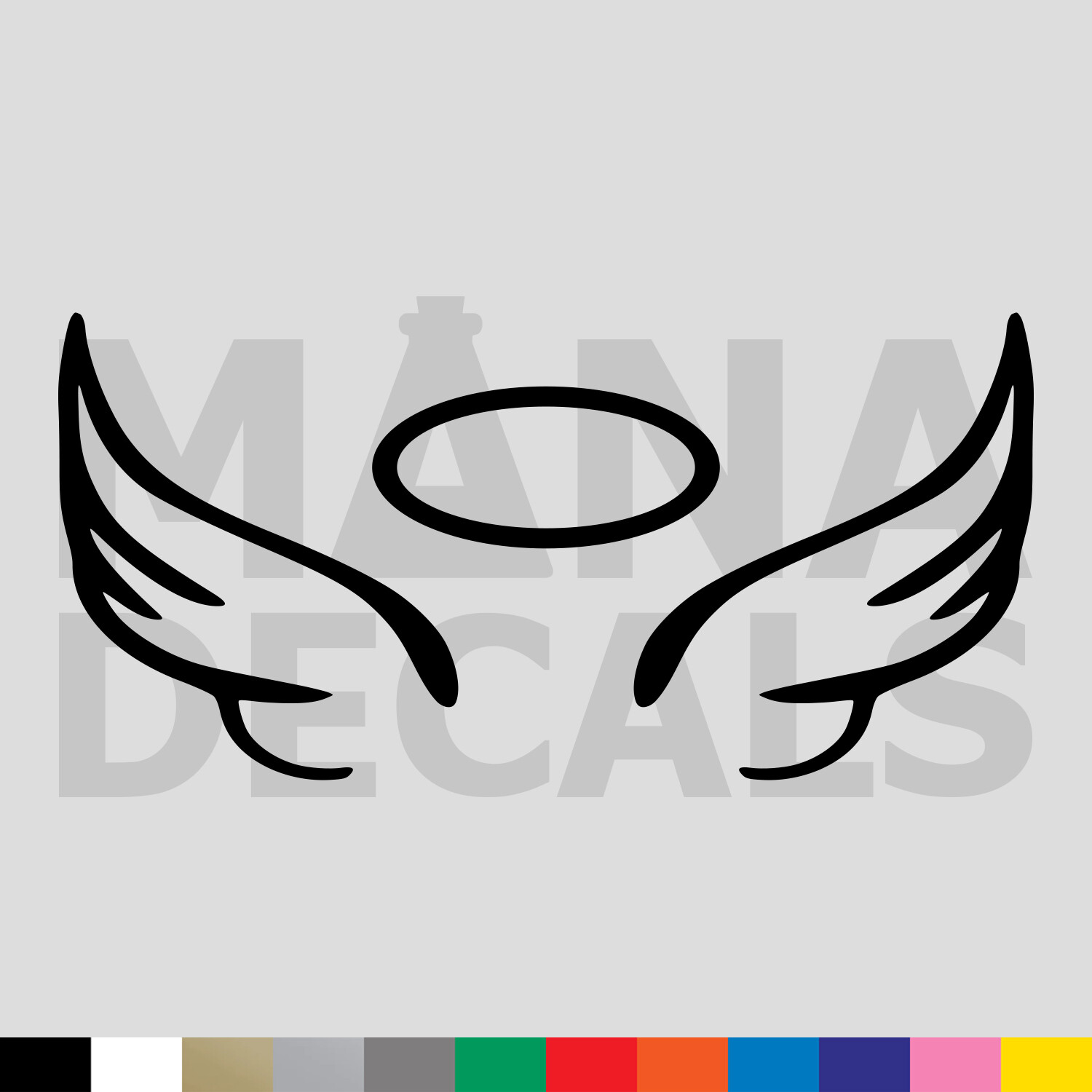 Angel Wings Halo Vinyl Die Cut Decal Sticker – Blessed Heaven Christian Catholic